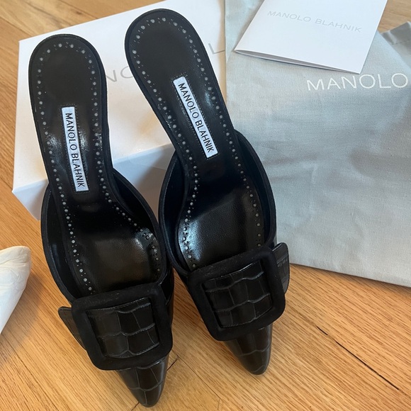 Manolo Blahnik Maysale 50mm mules - Brand New ** - Picture 4 of 12